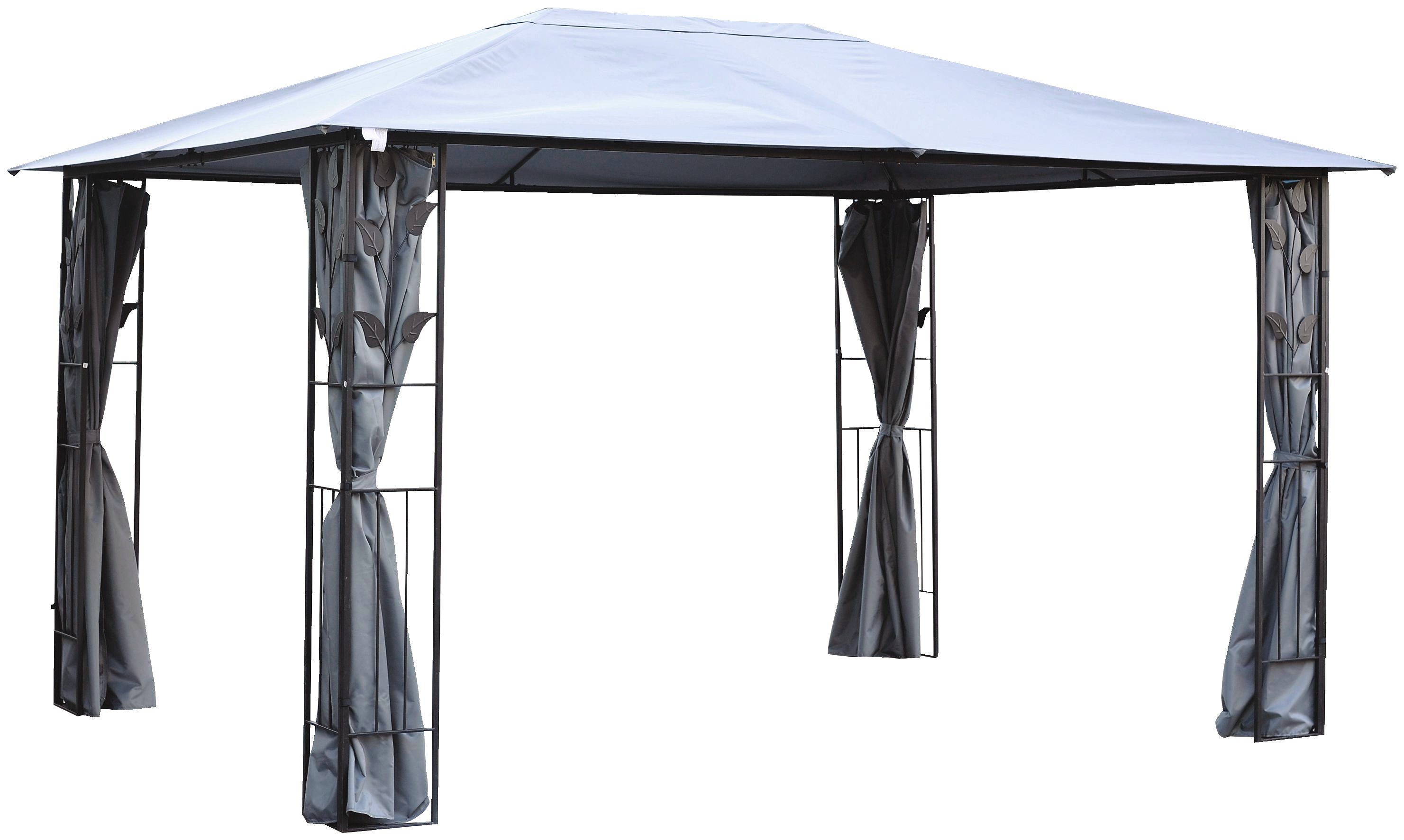 KONIFERA Pavillonseitenteil 2er-Set, 300x400 cm, grau