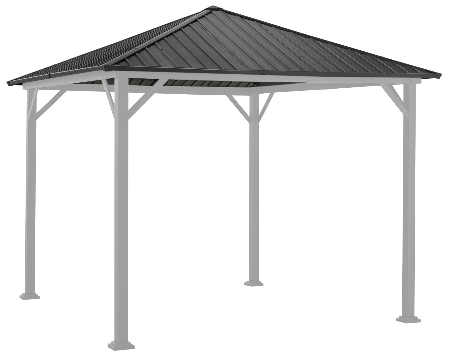 Pavillon-Ersatzdach für »Samos«, 300x300 cm, grau