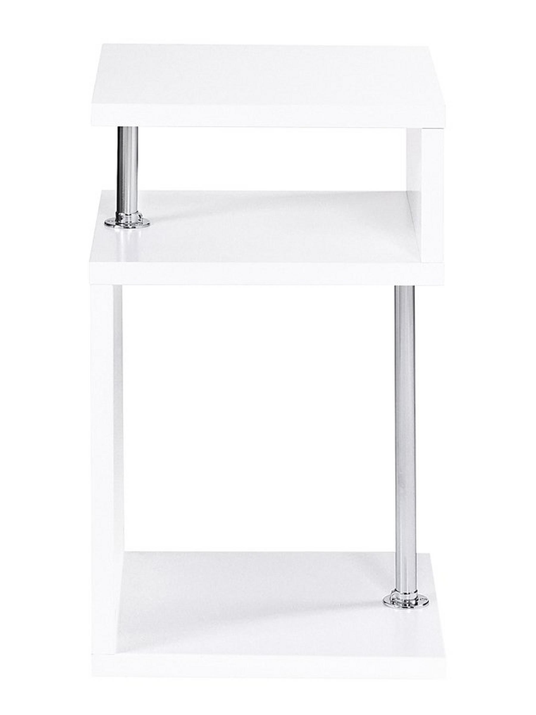 Beistelltisch mit verchromten Metallstangen Beistelltisch mit verchromten Metallstangen