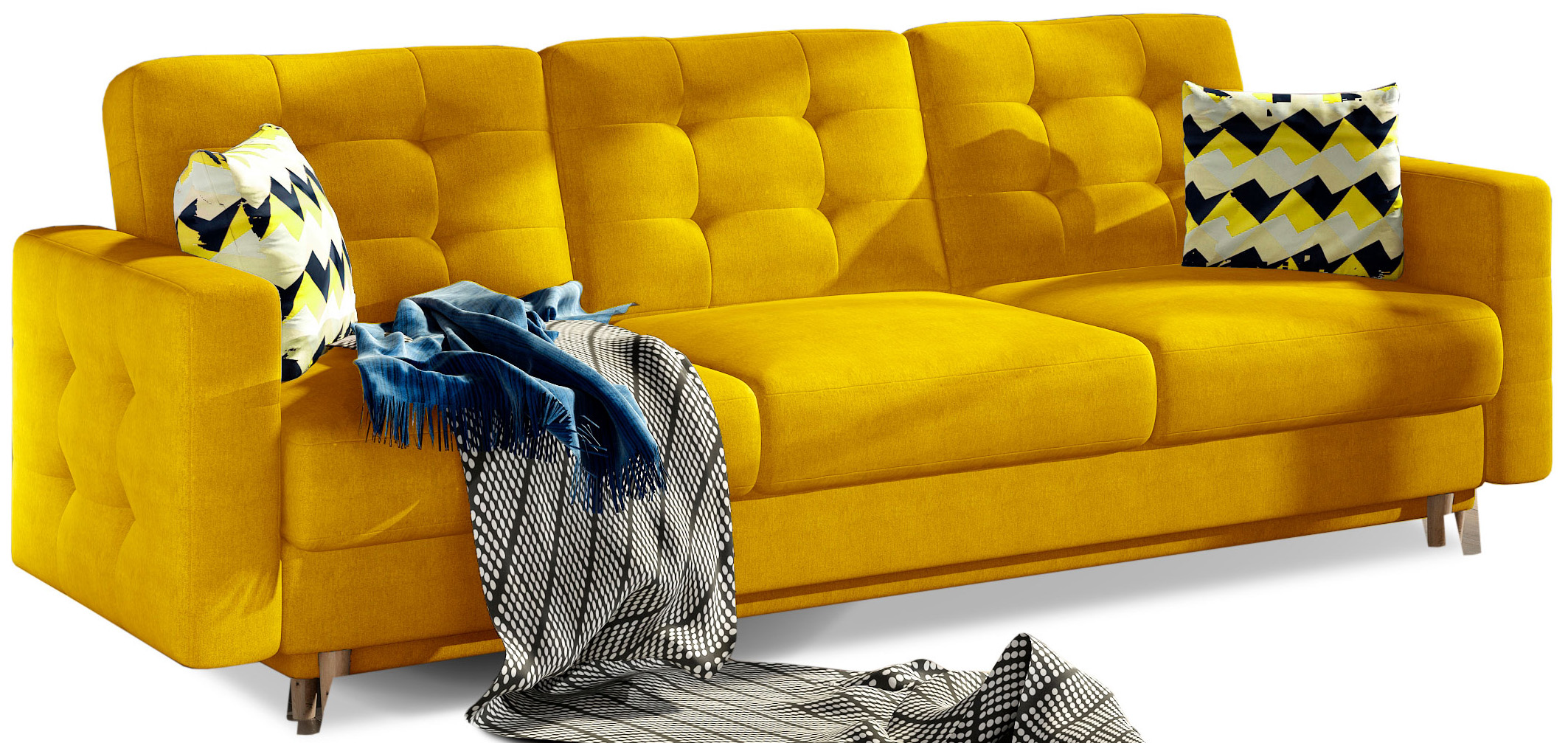 3-Sitzer Sofa Thor, Chenille, Schlaffunktion
