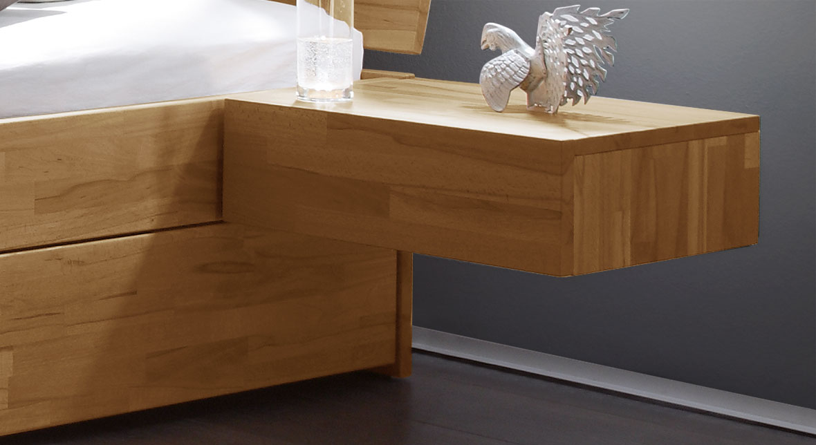 Hänge-Nachttisch Kernbuche geölt Hänge-Nachttisch Kernbuche geölt