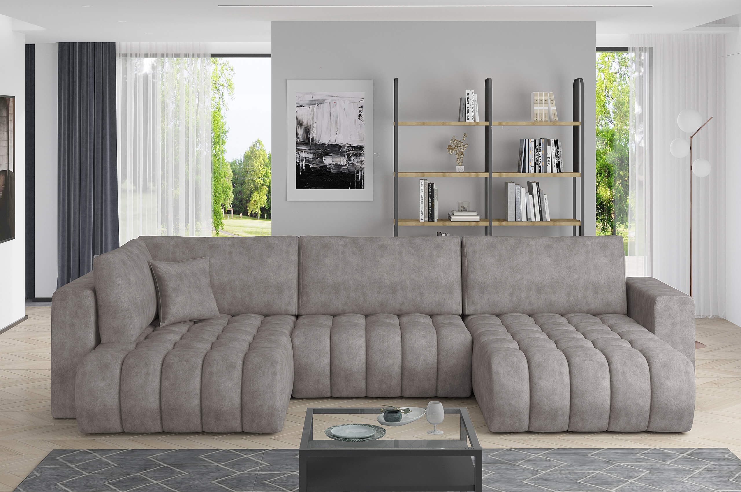 Wohnlandschaft Bonita – Alcantara, Komfort Wohnlandschaft Bonita – Alcantara, Komfort