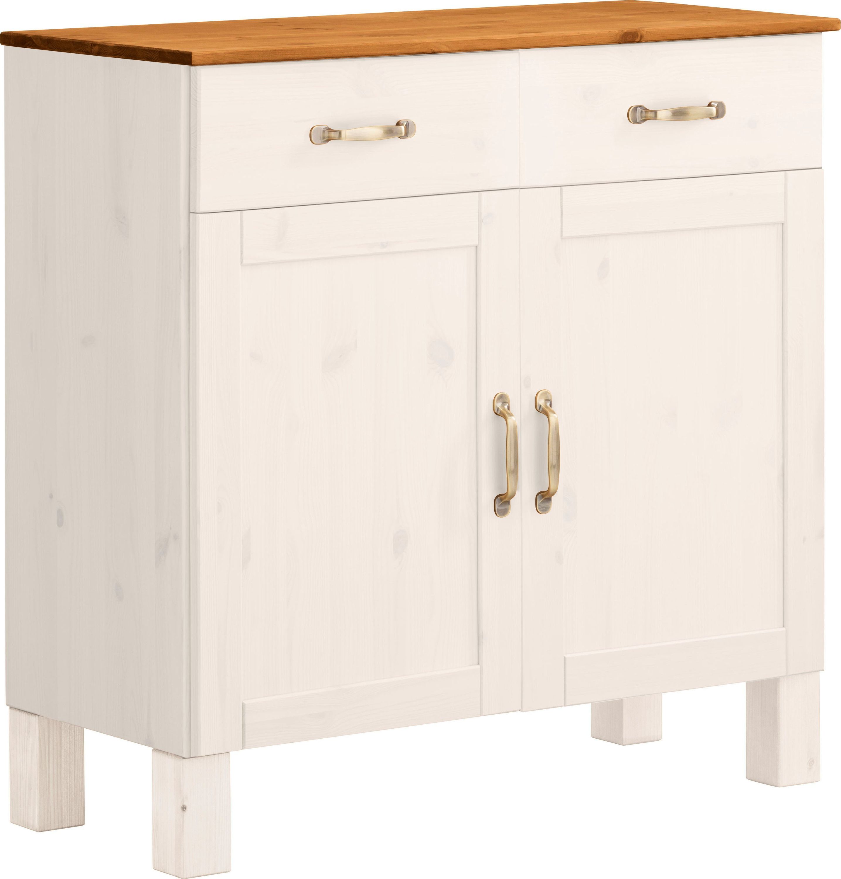 Sideboard Alby weiß Massivholz