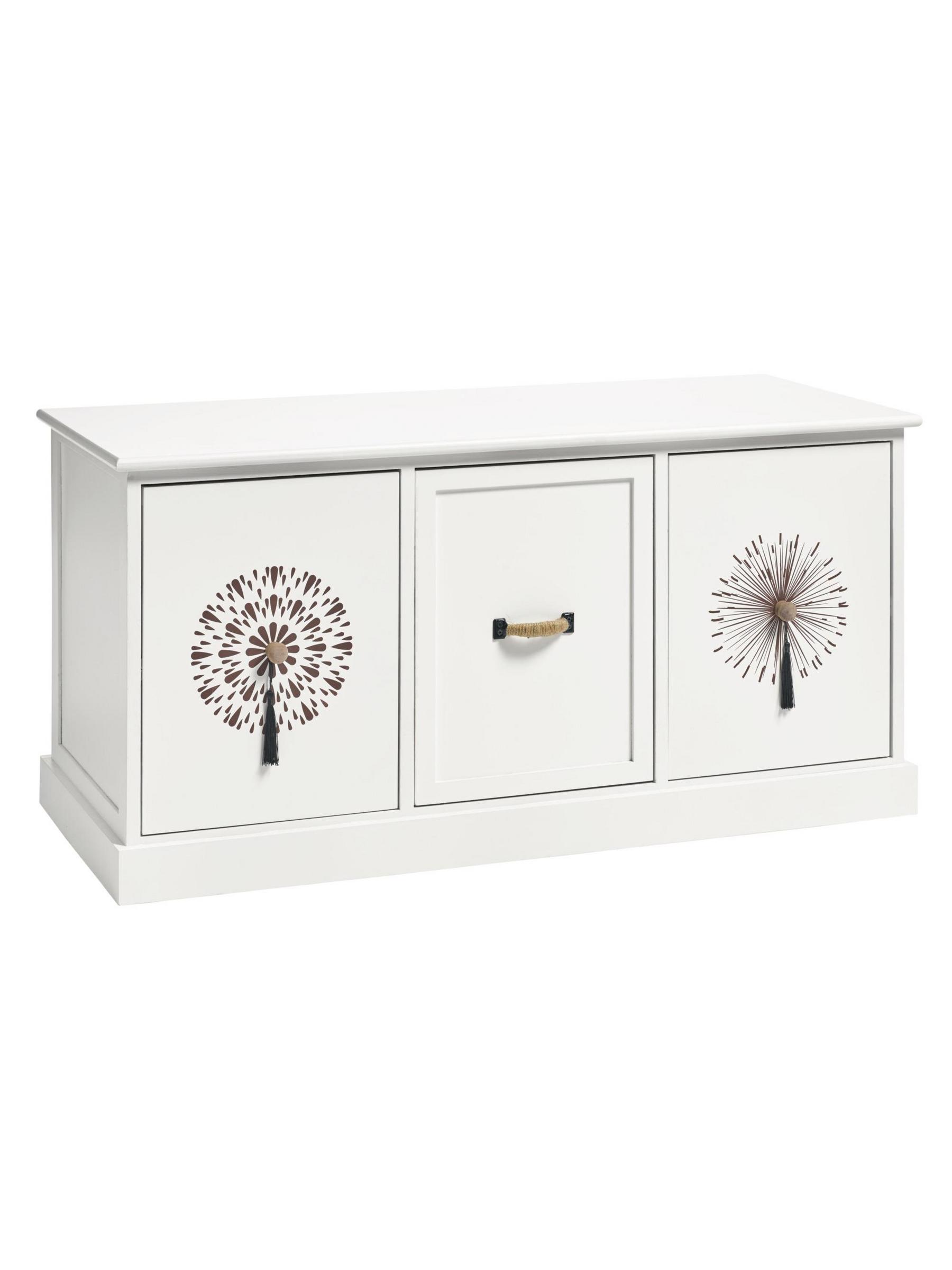 Bank mit bedruckten Fronten Bank mit bedruckten Fronten