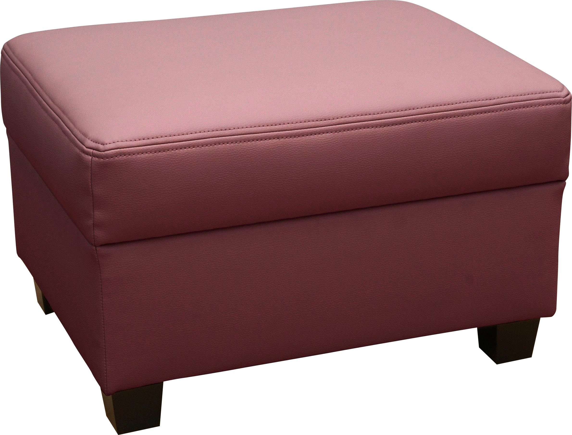 Hocker Kunstleder Rot