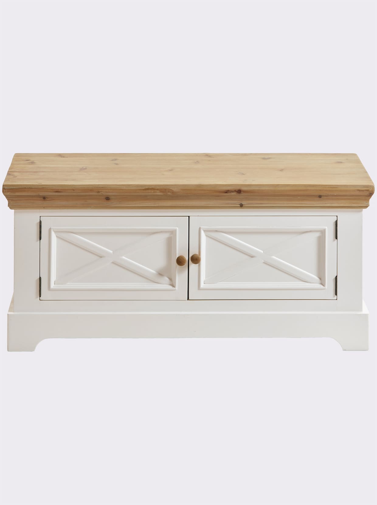 Bild 1 Bank 99x45 cm weiß-natur