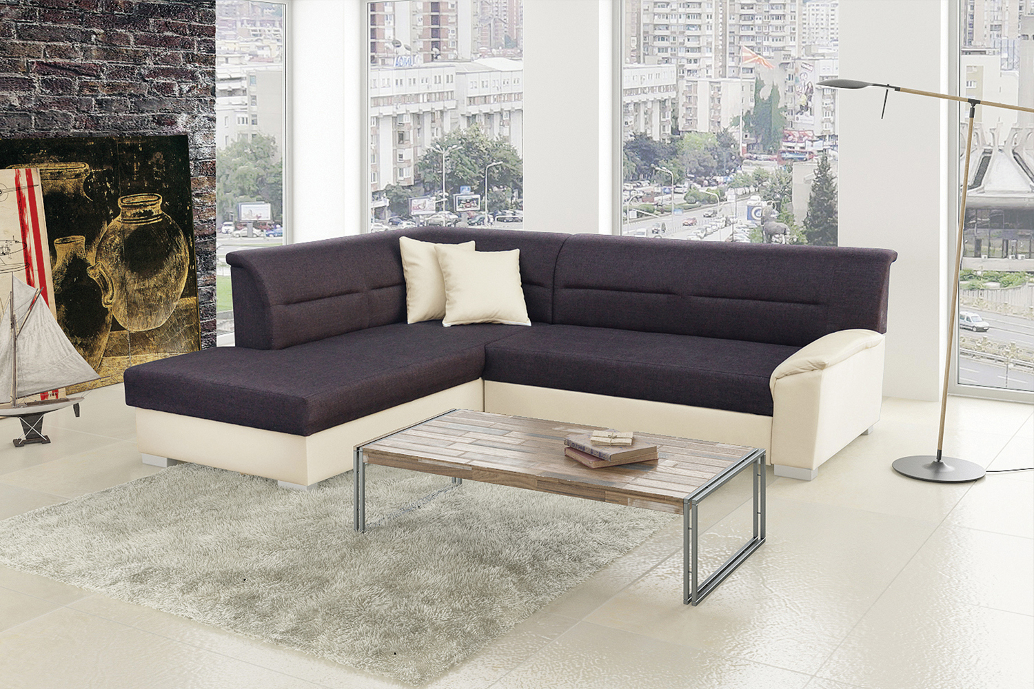 Grau/Creme