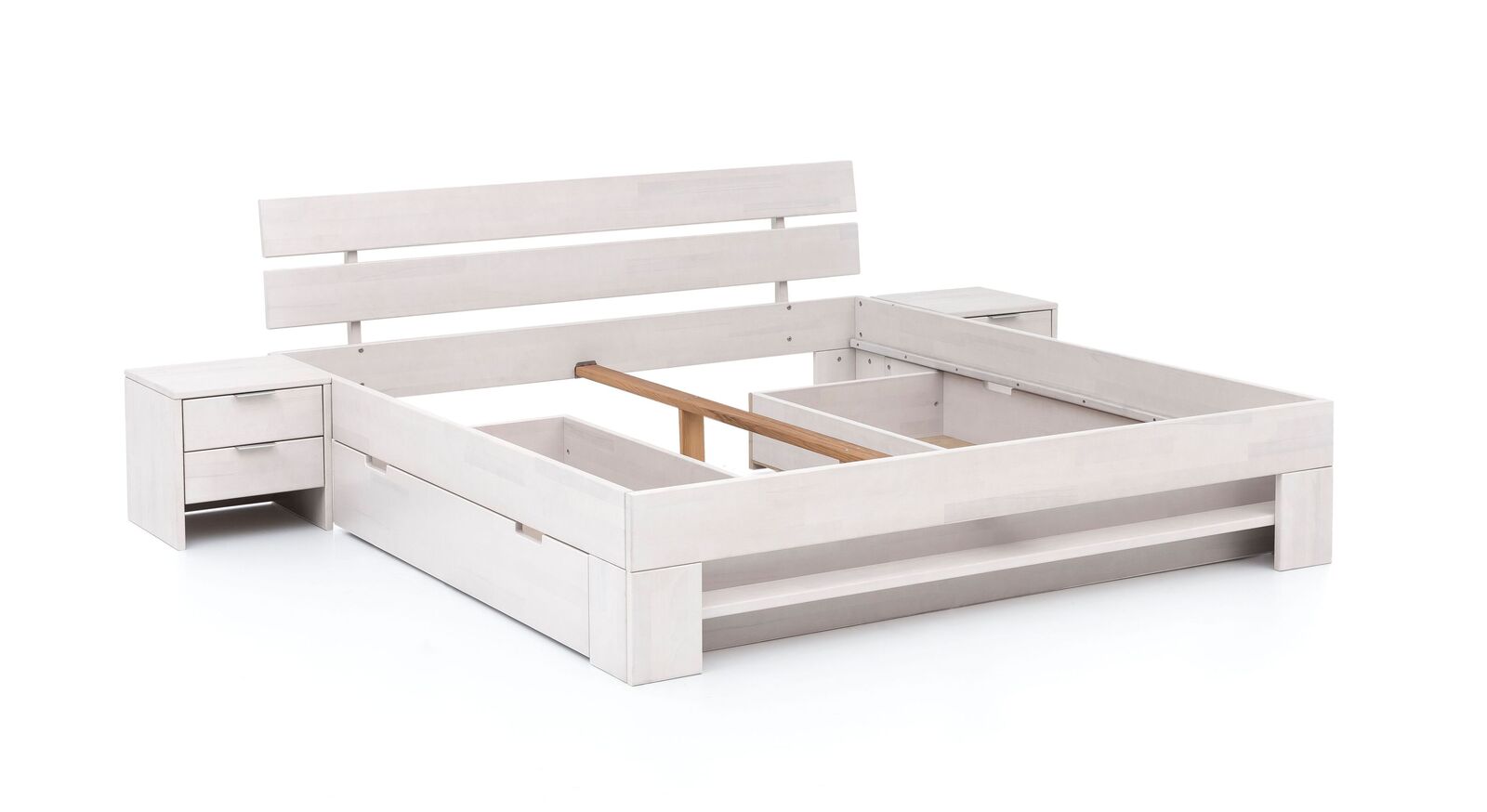 Schubkasten-Bett 160x200 in Kernbuche