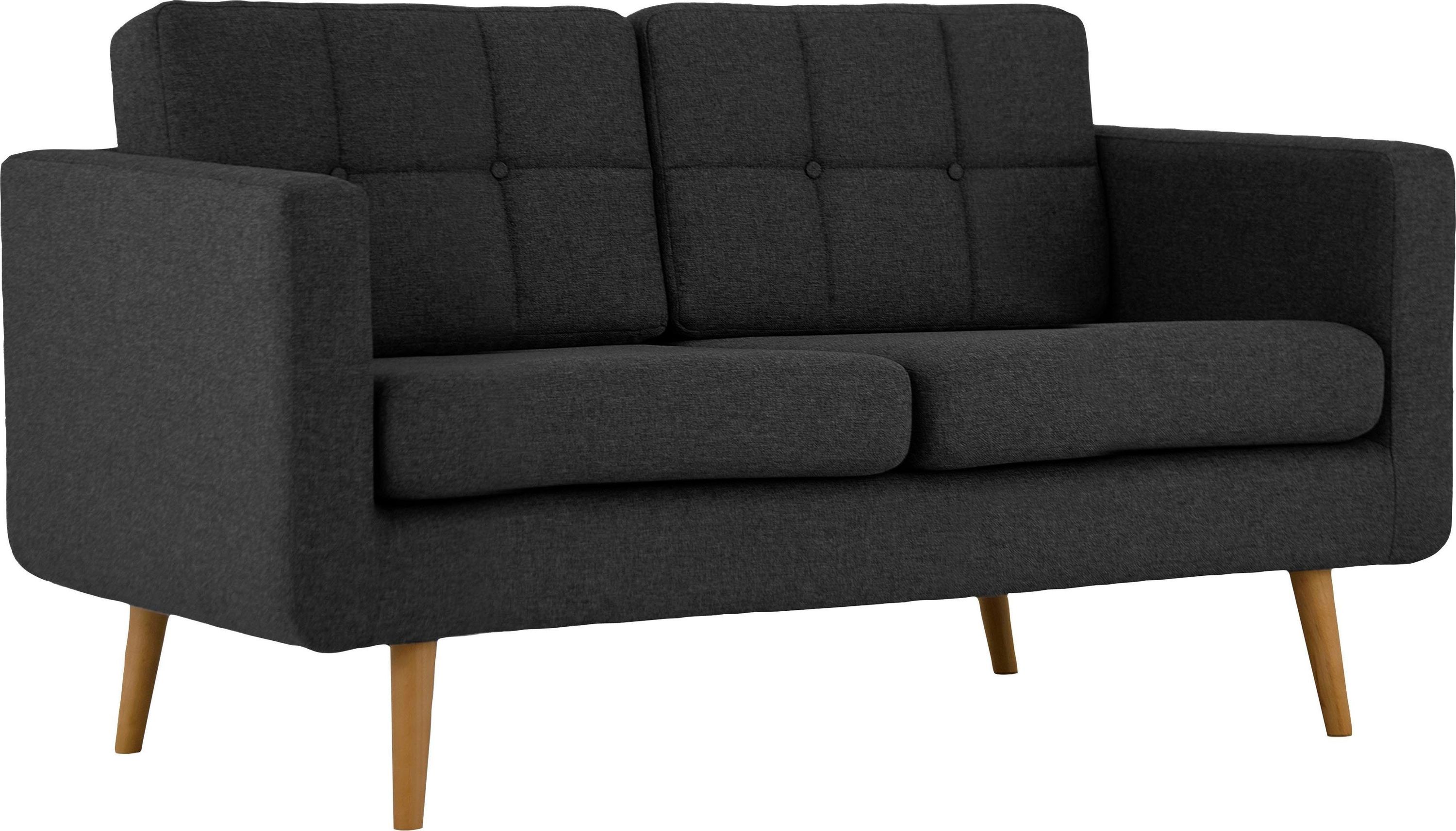 2-Sitzer Sofa anthrazit Struktur