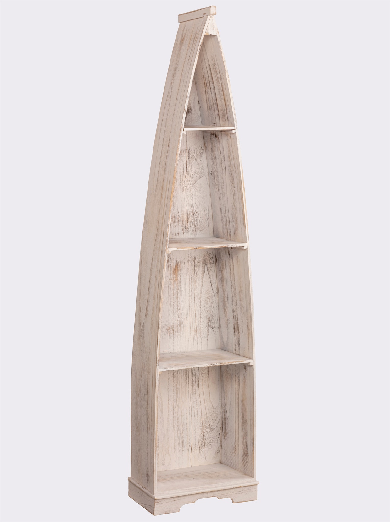 Bild 5 Regal Paulowniaholz Weiß Fest Aufgebaut