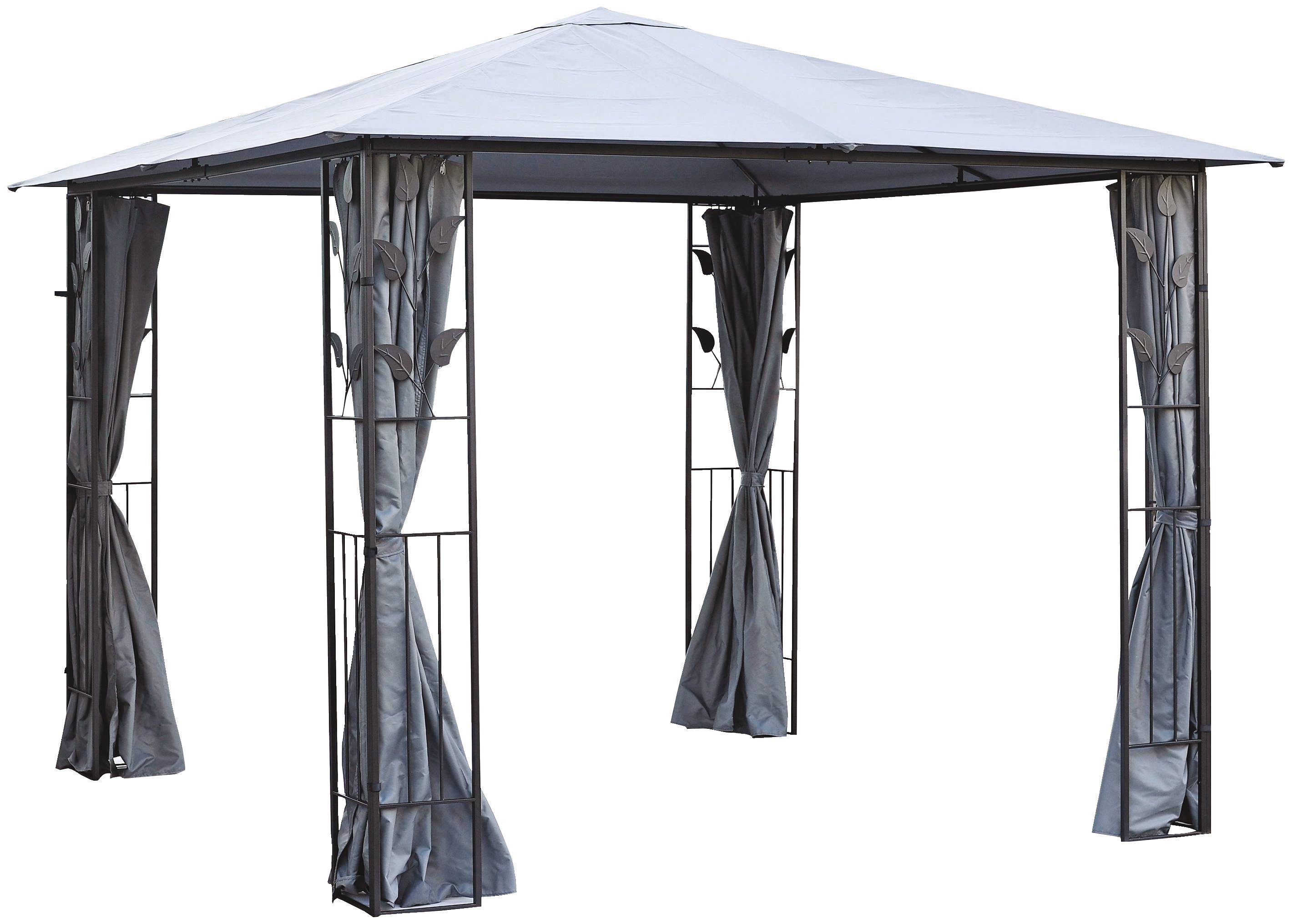 KONIFERA Pavillonseitenteil 2er-Set, 300x300 cm, grau