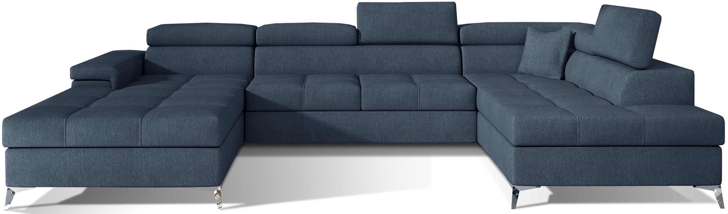 Wohnlandschaft Eduard, Schlaffunktion, Chenille & Bettkasten