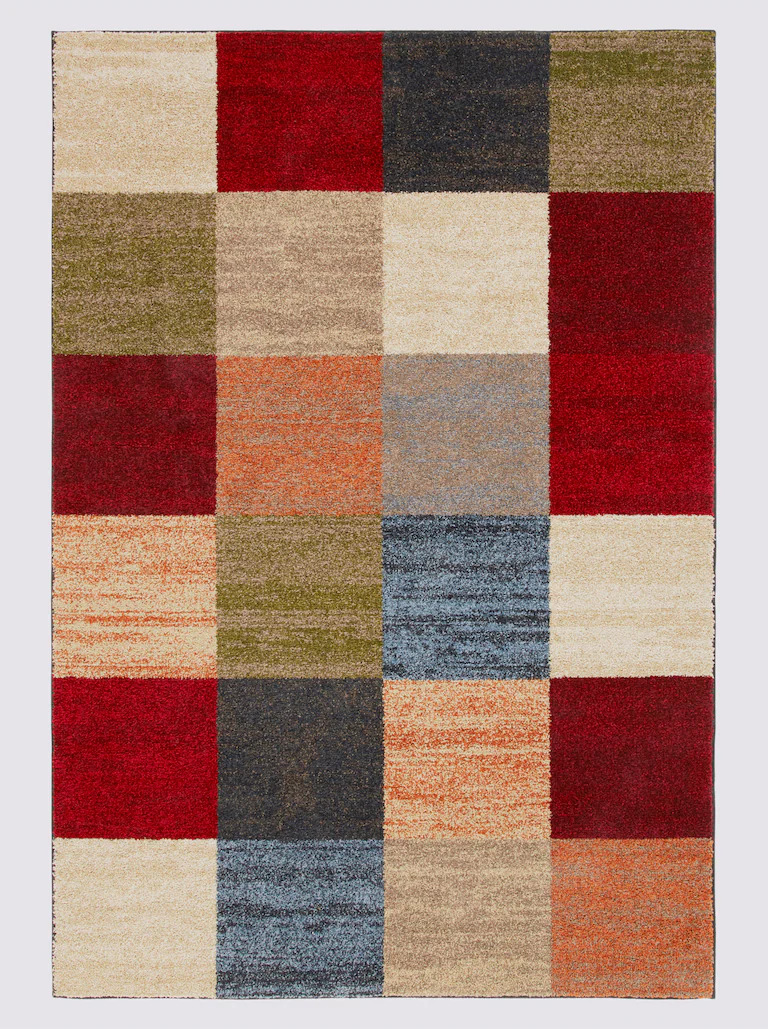 Teppich 90x57 cm terracotta-bunt Florhöhe 12 mm Teppich 90x57 cm terracotta-bunt Florhöhe 12 mm