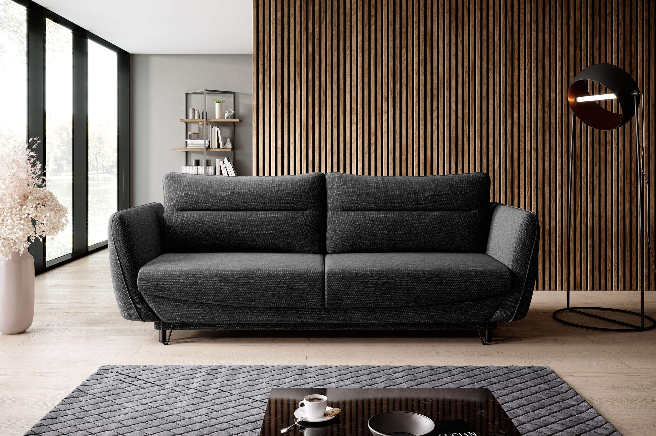 2-Sitzer-Sofa Sonic Strukturstoff mit Schlaffunktion 2-Sitzer-Sofa Sonic Strukturstoff mit Schlaffunktion