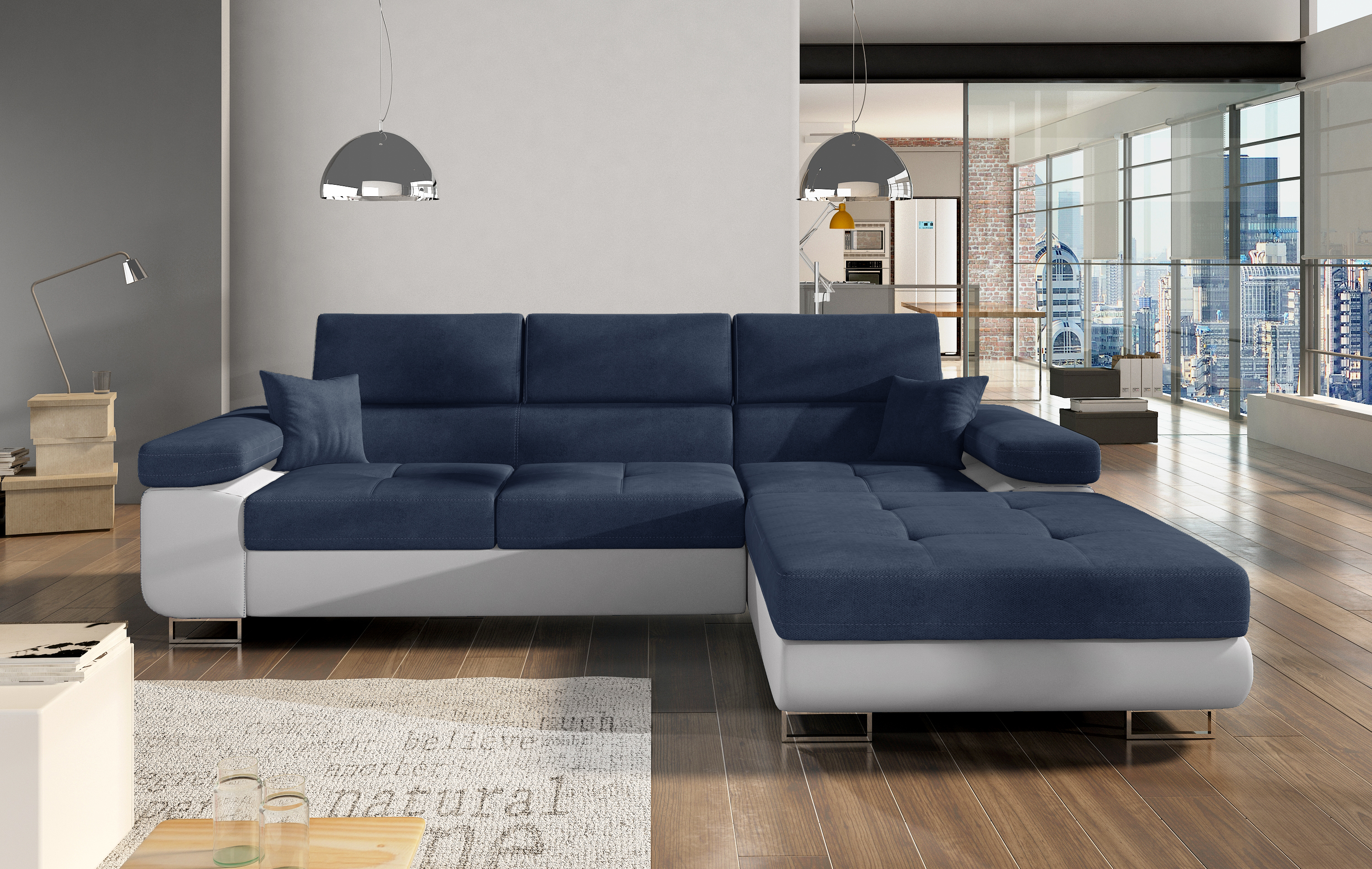 Navyblau/Weiß