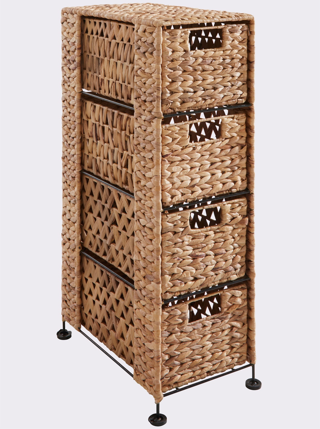 Handgefertigte Kommode, Wasserhyazinthe, 27x76x42 cm