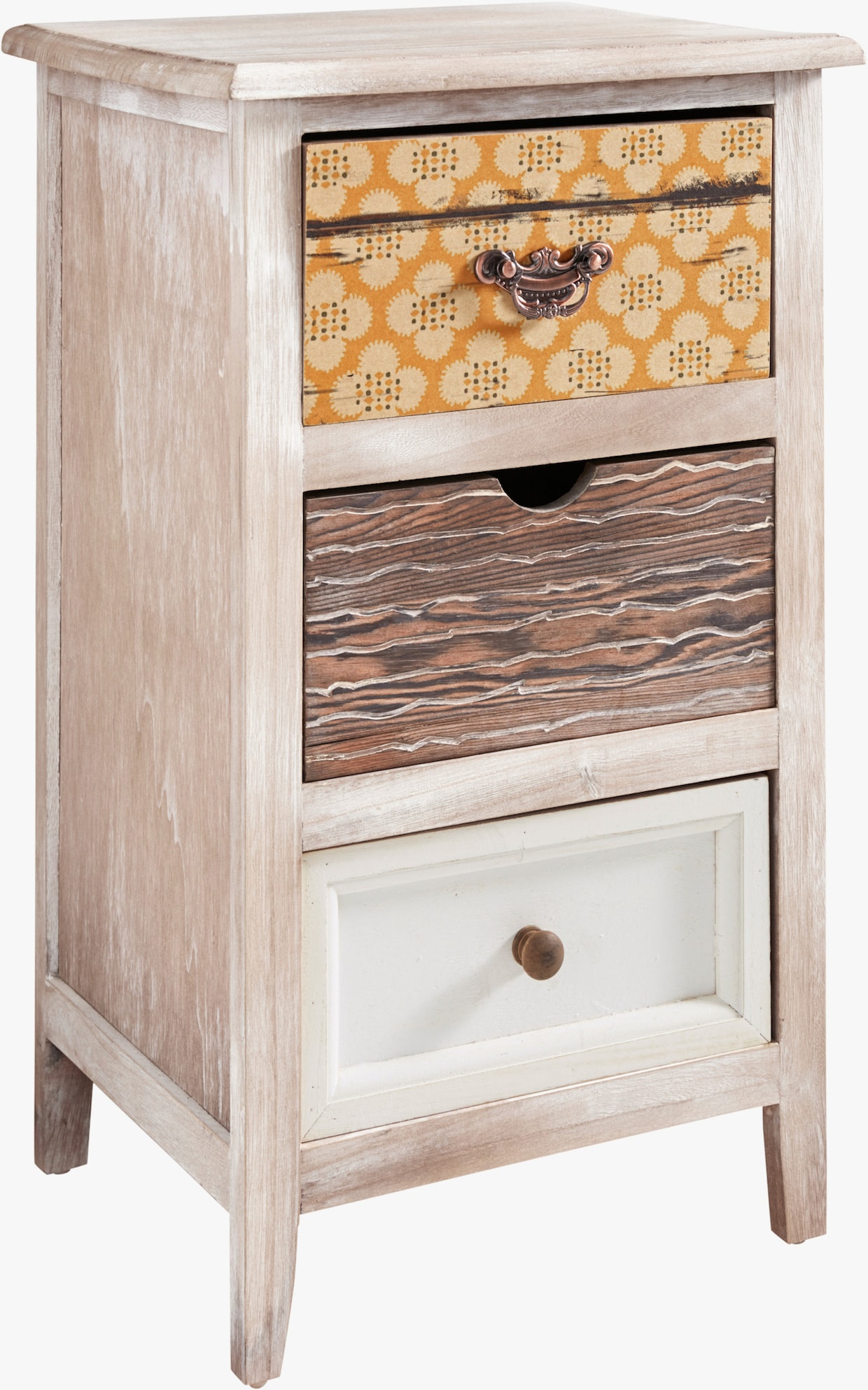 Bild 1 Kommode Paulowniaholz Braun-Bunt