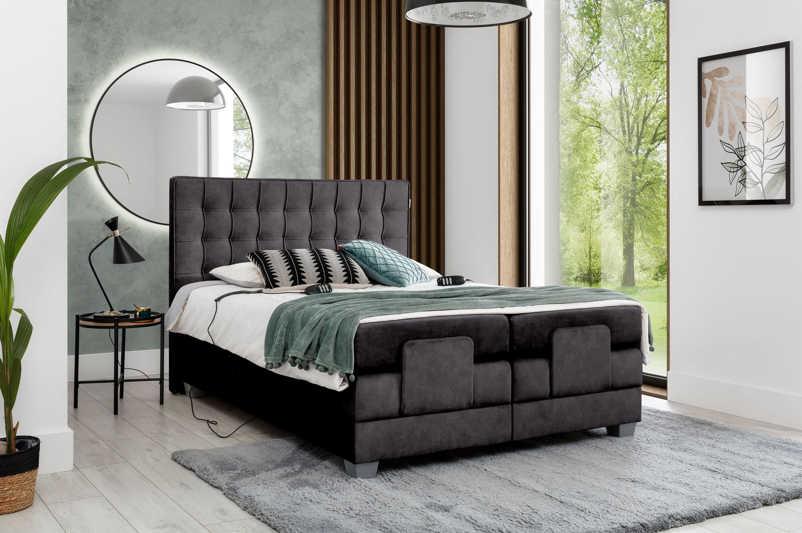 Boxspringbett Serena, Gestepptes Kopfteil Boxspringbett Serena, Gestepptes Kopfteil