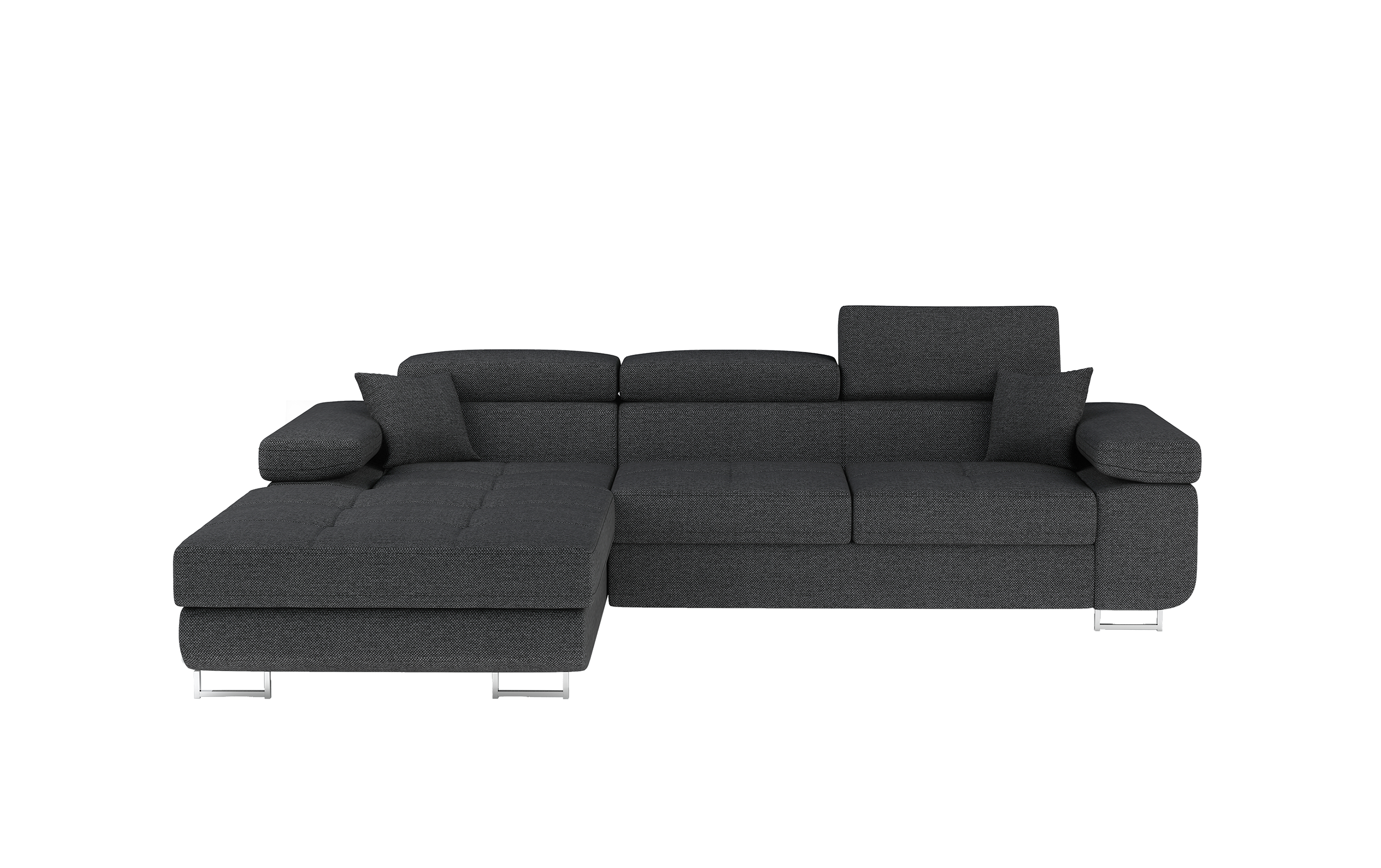 Ecksofa Amanda, Strukturstoff, Schlaffunktion, Bettkasten