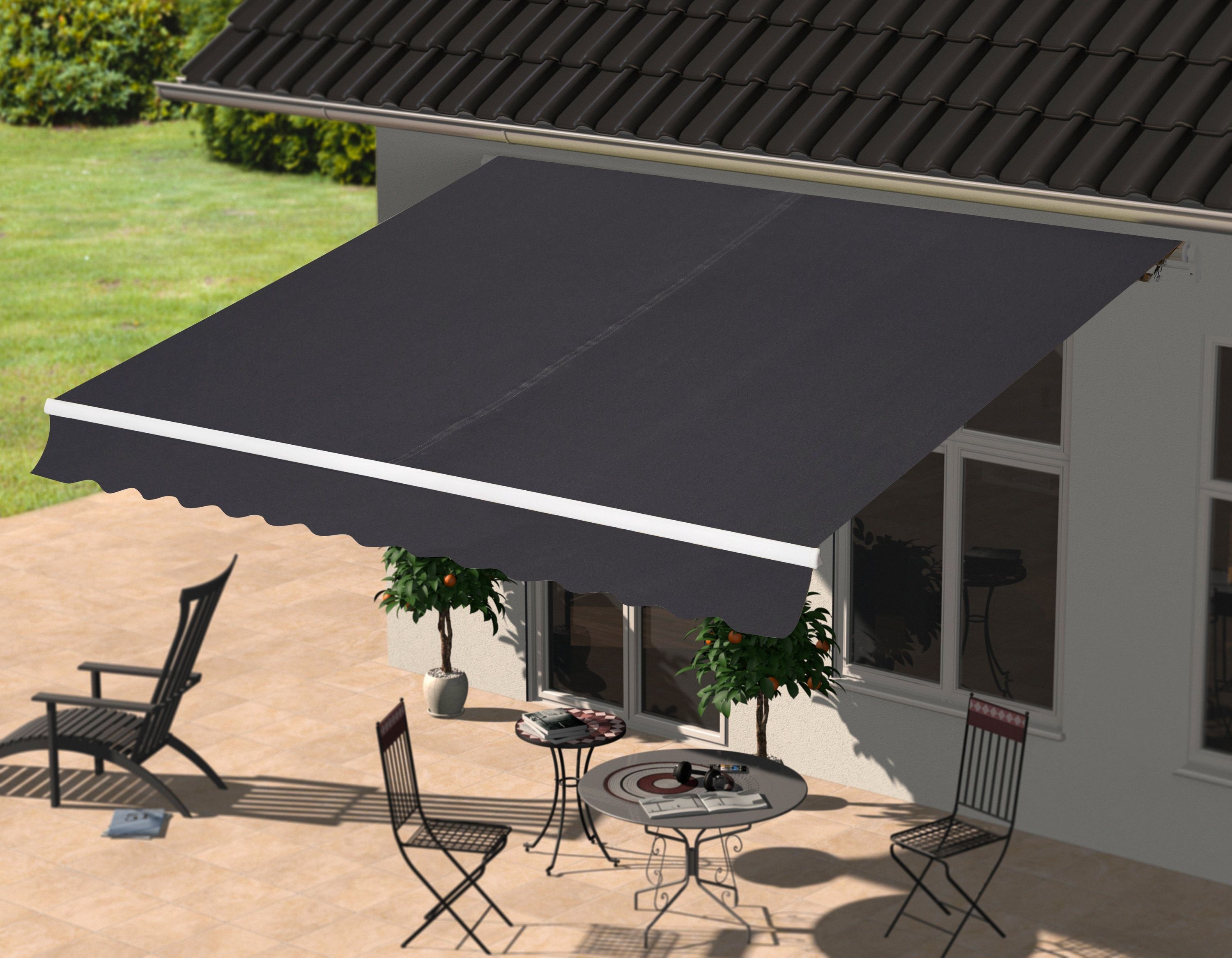 KONIFERA Gelenkarmmarkise 395x250 cm, anthrazit