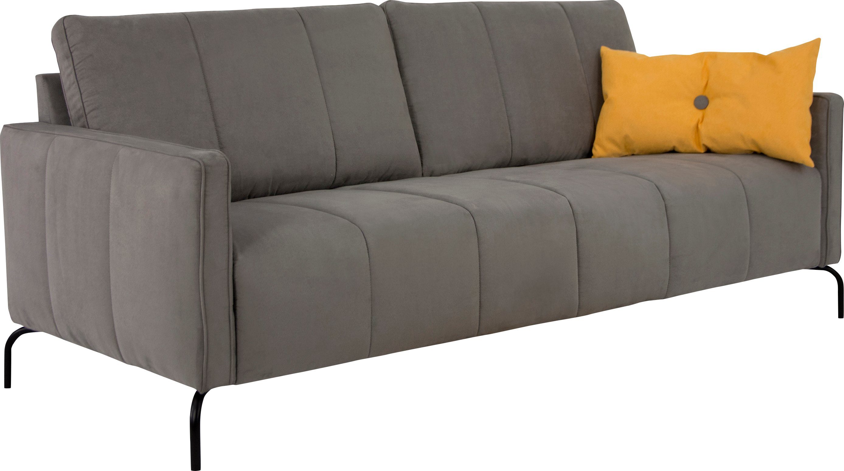 3-Sitzer Sofa Steppung Keder grau