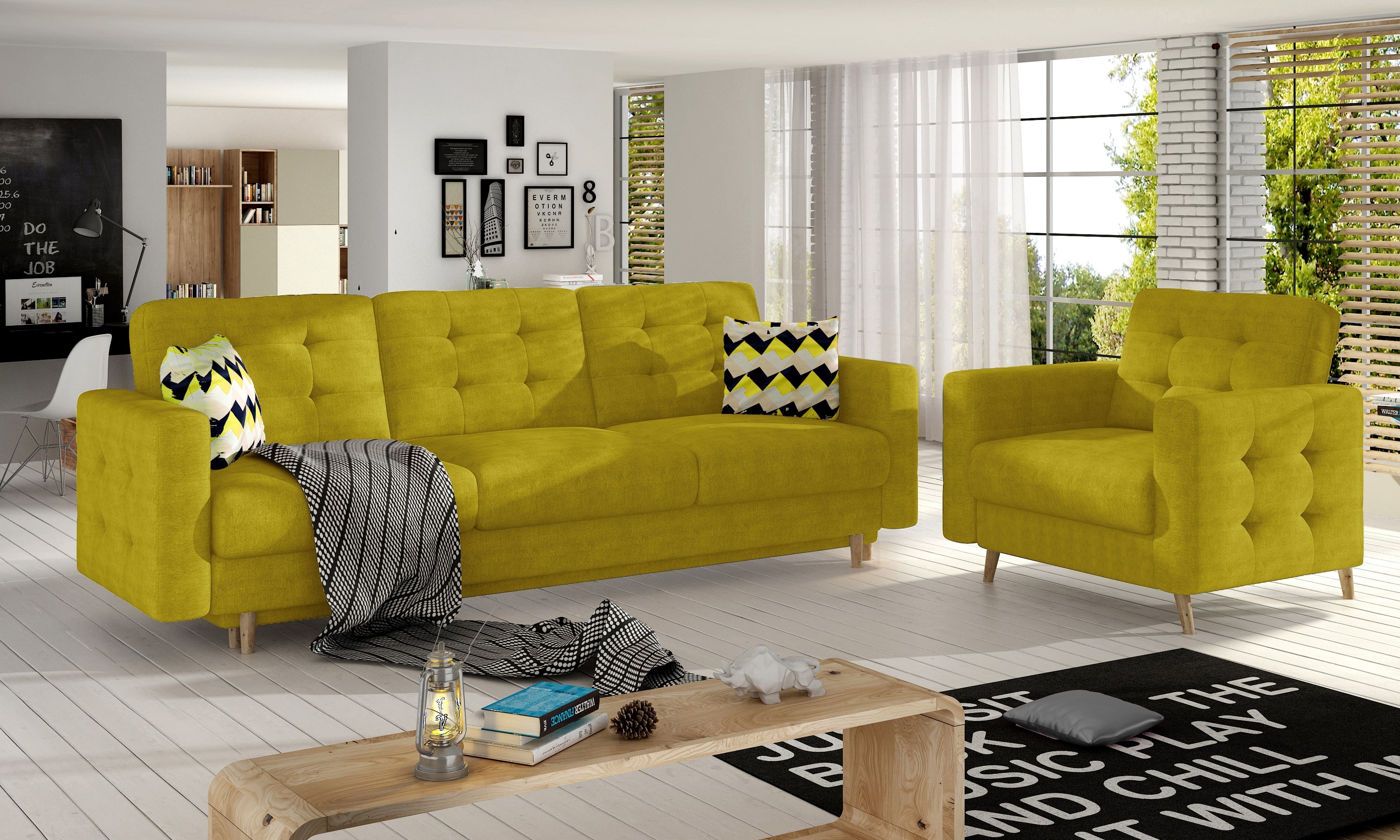 3-Sitzer-Sofa Thor  inkl. Sessel und Schlaffunktion 3-Sitzer-Sofa Thor  inkl. Sessel und Schlaffunktion