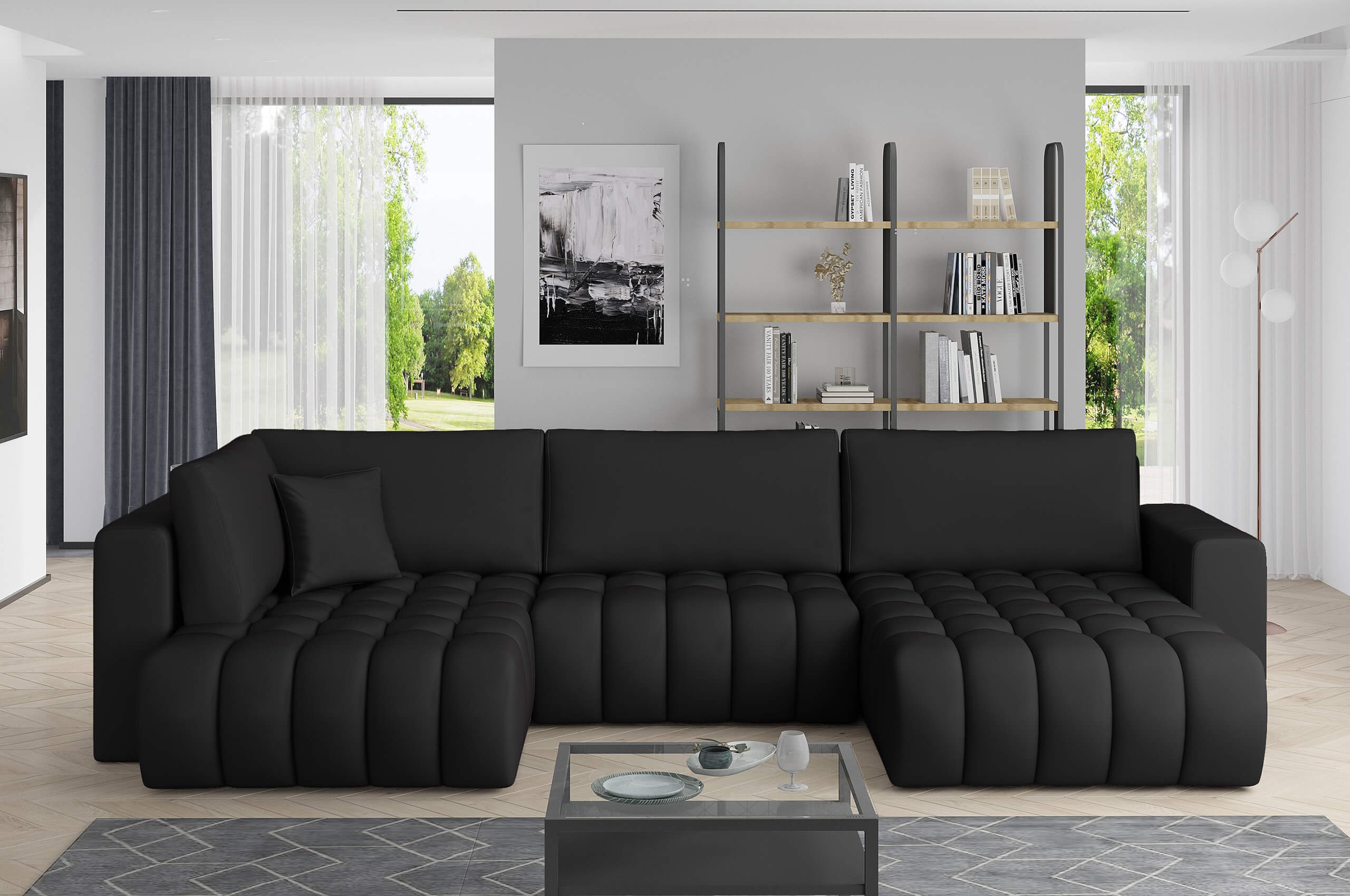 Wohnlandschaft Bonita – Kunstleder, flexibel