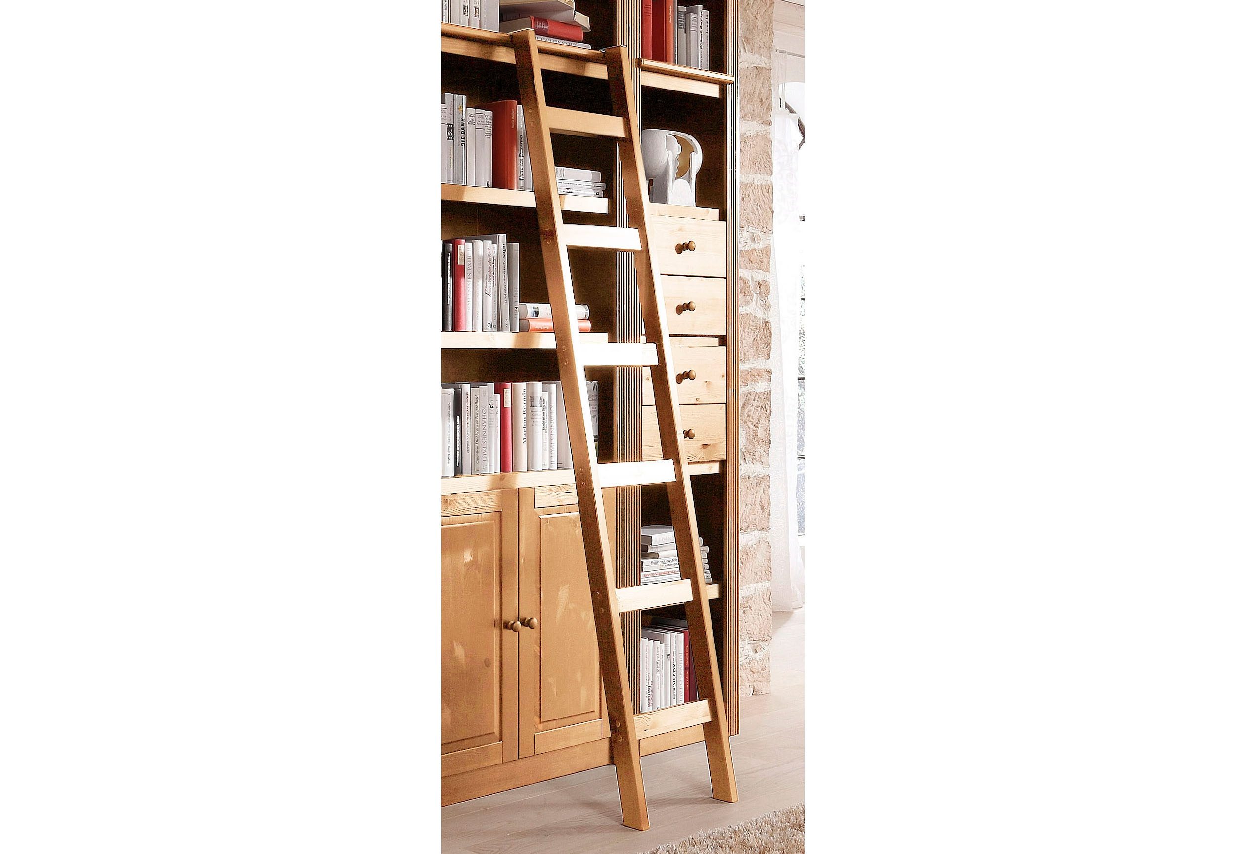 Regalleiter – Massivholz Kiefer, natur, 188 cm