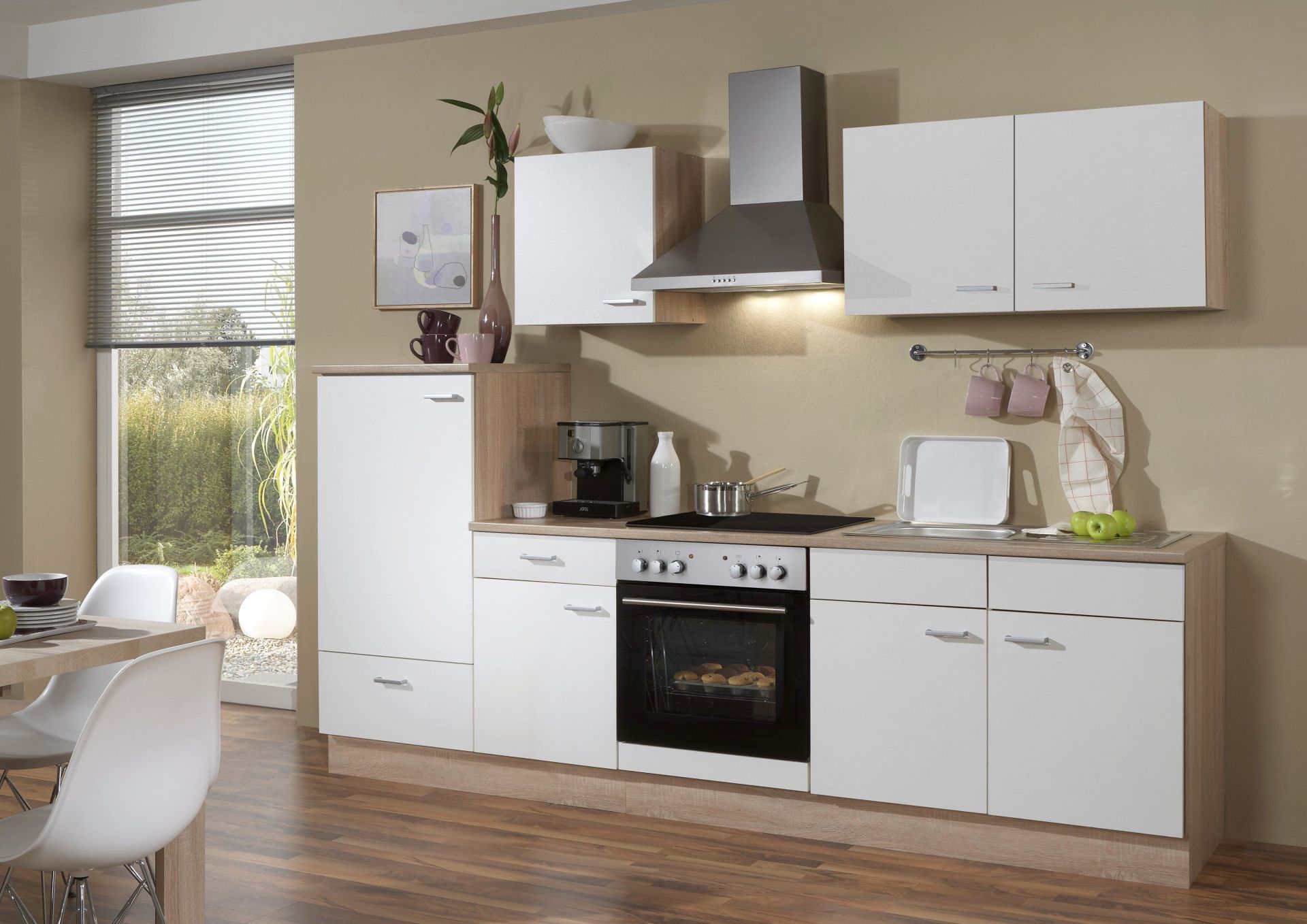 Küchenzeile Sonja 270 cm in Weiß Küchenzeile Sonja 270 cm in Weiß