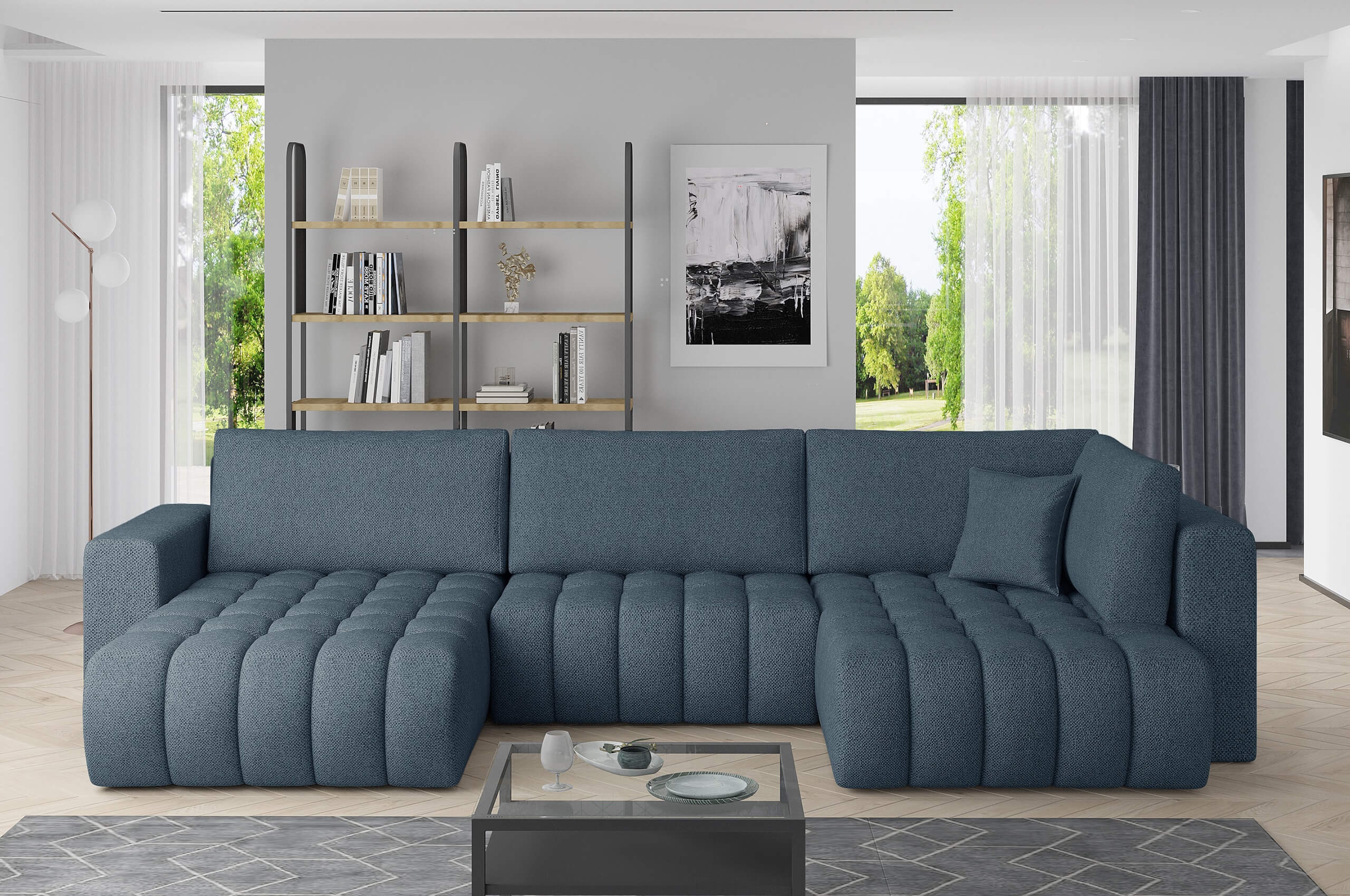 Wohnlandschaft Bonita – Chenille, flexibel Wohnlandschaft Bonita – Chenille, flexibel