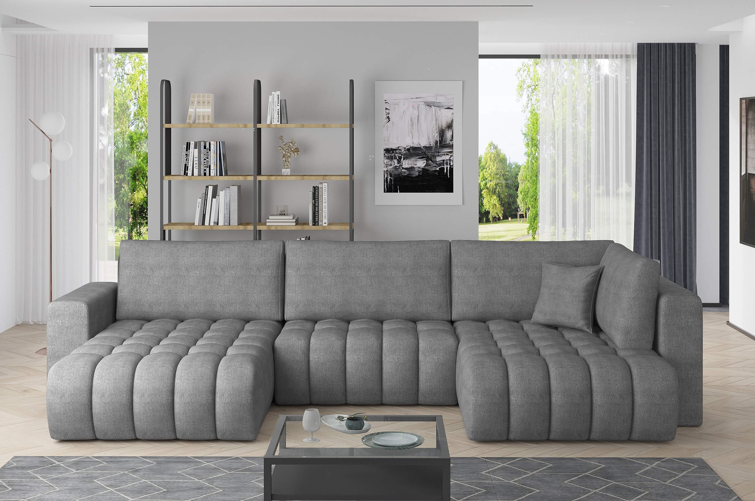 Wohnlandschaft Bonita – Mikrofaser, Komfort