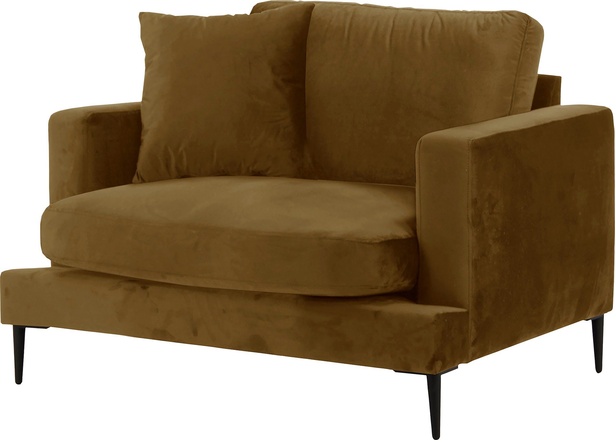 Bild 2 Sessel senfgelb Samtoptik